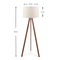 Rosling Megapap Mdf/fabric/Pvc floor lamp in walnut/beige color 38x21x140cm.
