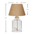 Atkinson Megapap fabric/plastic table lamp in brown/golden color 22x14x30cm.