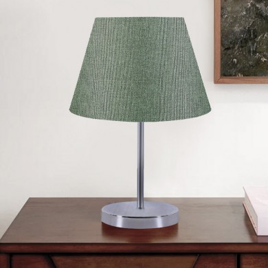 Jules Megapap fabric/Pvc/chrome table lamp in cypress/silver color 22x17x37cm.