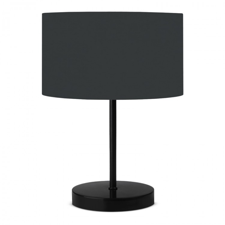 Φωτιστικό επιτραπέζιο Hersey Megapap ύφασμα/Pvc/μέταλλο χρώμα μαύρο 24x15x37εκ.