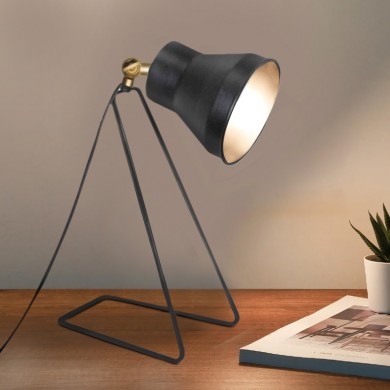 Collins Megapap metallic desk lamp in black color 30x30x35cm.