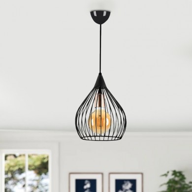 Koert Megapap metallic ceiling lamp in black color 25x30x70cm.