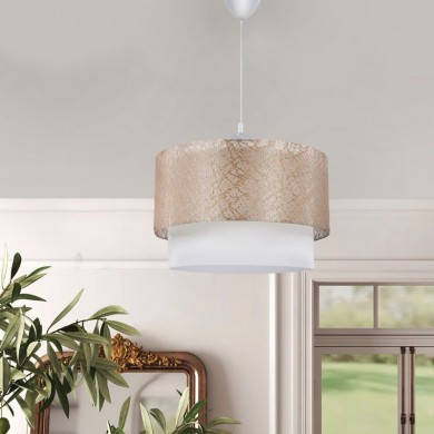 Whitehouse Megapap fabric ceiling lamp in golden color 30x20x55cm.