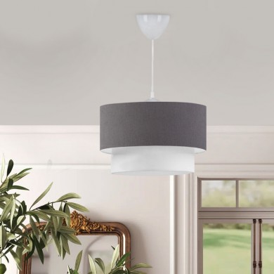 Whitehouse Megapap fabric ceiling lamp in grey color 30x20x55cm.