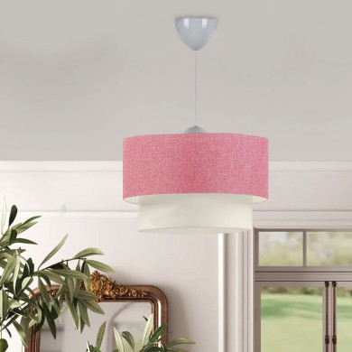 Whitehouse Megapap fabric ceiling lamp in pink color 30x20x55cm.