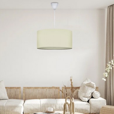Monahan Megapap fabric ceiling lamp in ecru color 38x20x70cm.