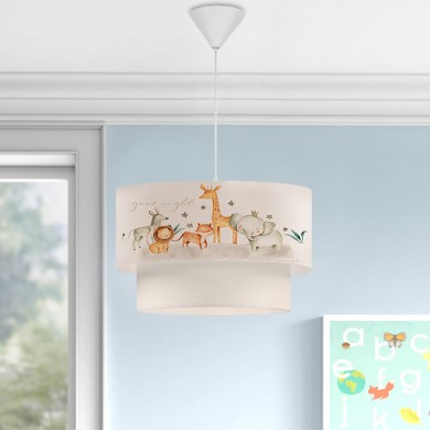 Goofy Megapap fabric ceiling lamp with cute little animals 30x20x70cm.