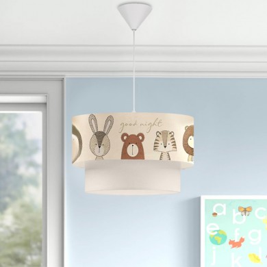 Goofy Megapap fabric ceiling lamp with cute little animals 30x20x70cm.