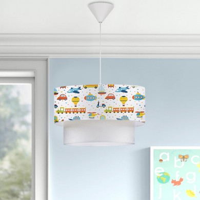 Goofy Megapap fabric ceiling lamp with cute cars 30x20x70cm.