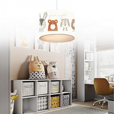 Goofy Megapap fabric ceiling lamp with cute little animals 24x22x70cm.