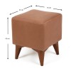 Σκαμπώ Liam Megapap υφασμάτινο χρώμα ανοιχτό καφέ 35x35x43εκ.