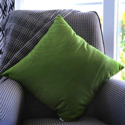 Μαξιλάρι καναπέ Bono Megapap βαμβακερό με φερμουάρ χρώμα κυπαρισσί 50x50εκ.