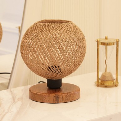 Bonnie Megapap E27 thread/Mdf table light in natural/brown color 19x15x22cm.