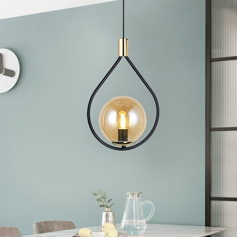 Lewis Megapap E27 metallic ceiling lamp in black - gold color 14x26x70cm.