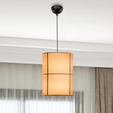 Strip Megapap E27 fabric ceiling lamp in cream color Φ28x100cm