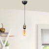 Φωτιστικό οροφής Rustic Megapap E27 μεταλλικό μονόφωτο χρώμα retro antique 100-120εκ.