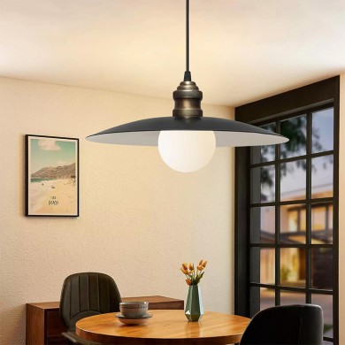 Amara Megapap  E27 metallic ceiling lamp in black color Ø38x100cm.