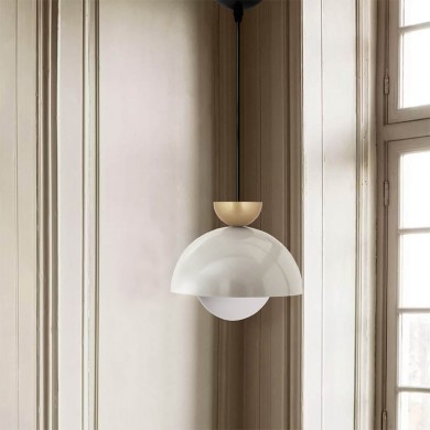 Marilia Megapap  E27 metallic ceiling lamp in white color Ø25x115cm.