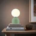 Albus Megapap E14 metal - glass in mint green - white color Ø13x28cm.