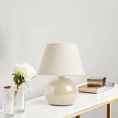 Alaska Megapap E27 metal - fabric pvc in cream color Ø22x30cm.