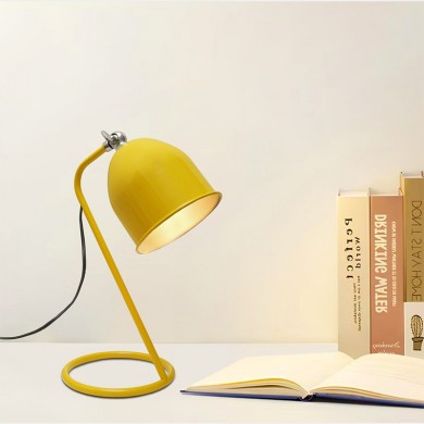 Treviso Megapap E14 metal table lamp in yellow color 11x13x30cm.