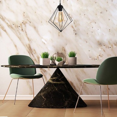 Nura Megapap E27 metallic -single-light ceiling light in black color 24x24x72cm.