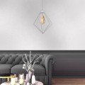 Nura Megapap E27 metallic -single-light ceiling light in white color 24x24x72cm.