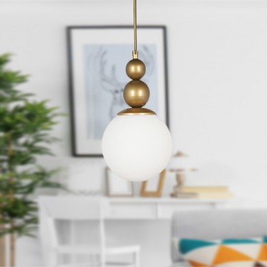 Latona Megapap metallic single-light ceiling light E27 in gold color 15x15x70cm.