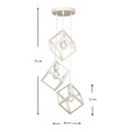 Thora Megapap metallic three-light ceiling light E27  in white color 22x22x70cm.