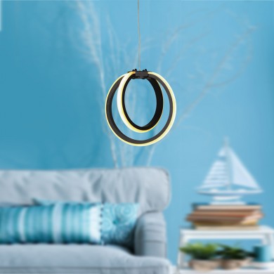 Jupiter Megapap metallic Led ceiling light in black color 19x16x60cm.