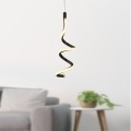 Aileen Megapap metallic Led ceiling light in black color 12x12x80cm.