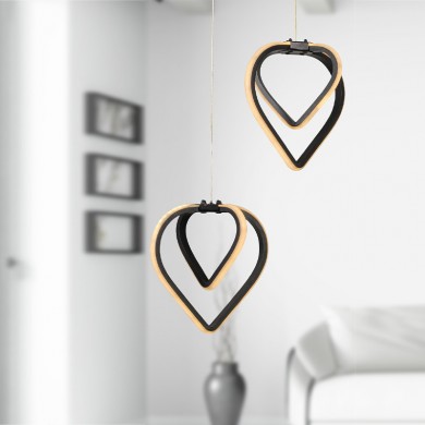 Eliora Megapap metallic Led ceiling light in black color 20x20x67cm.