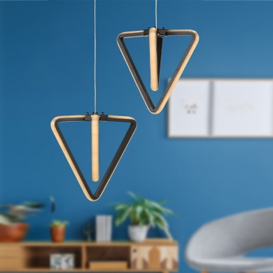 Albus Megapap metallic Led ceiling light in black color 20x20x69cm.