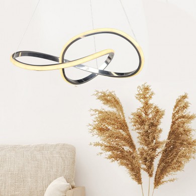 Luciano Megapap metallic Led ceiling light in silver color 47x40x60cm.