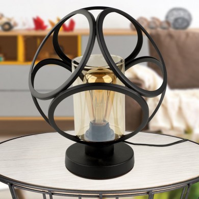 Silvia Megapap E27 metal desk lamp in black color 20x20x25cm.