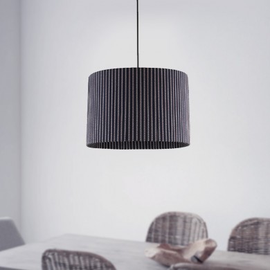 Sansa Megapap E27 fabric ceiling light in black color 30x30x70cm.
