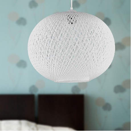 Visca Megapap E27 rope ceiling light in white color 25x25x60cm.