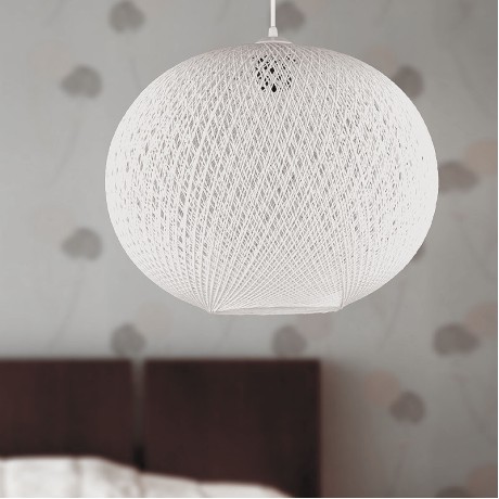 Visca Megapap E27 rope ceiling light in white color 35x35x75cm.