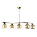 Ceiling lamp Larissa Megapap E27 metal five-light bronze color 90x25x60cm.