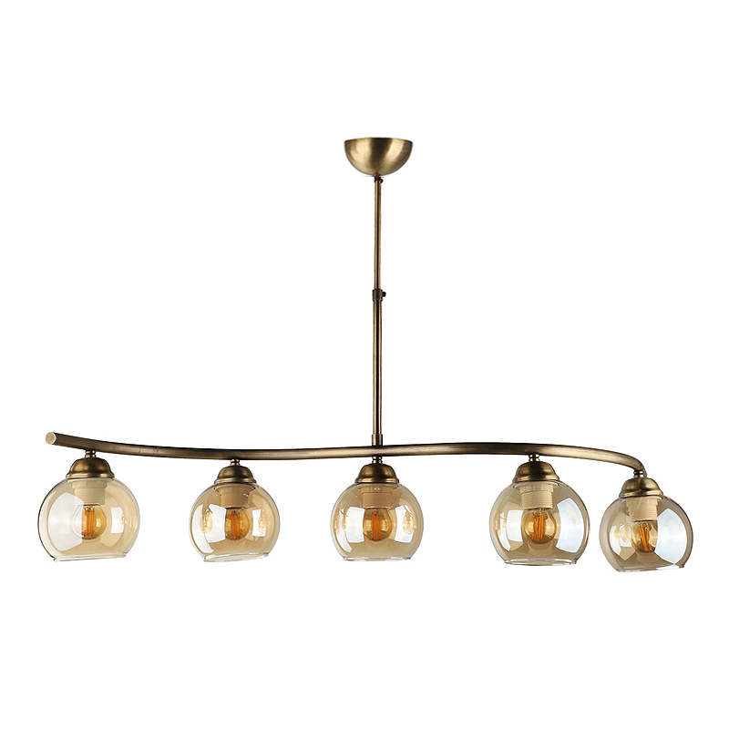 Ceiling lamp Larissa Megapap E27 metal five-light bronze color 90x25x60cm.
