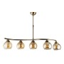 Ceiling lamp Larissa Megapap E27 metal five-light bronze color 90x25x60cm.