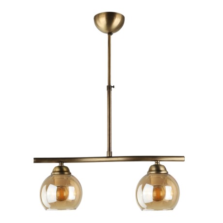 Ceiling lamp Larissa Megapap E27 metal two-light bronze color 65x13x60cm.