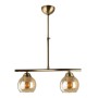 Ceiling lamp Larissa Megapap E27 metal two-light bronze color 65x13x60cm.