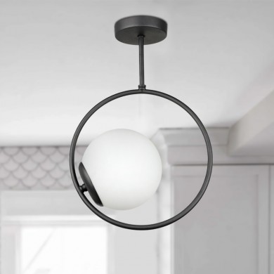 Scoy Megapap metal ceiling light in black color Ø26x40cm.