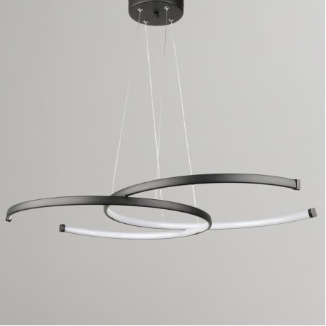 Cres Megapap metallic Led ceiling light in black color 70x48x65cm.