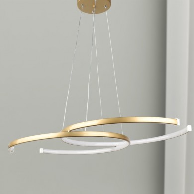 Cres Megapap metallic Led ceiling light in gold color 70x48x65cm.