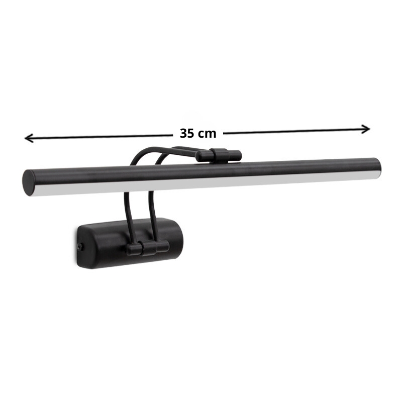 Strop Megapap LED bathroom mirror sconce, metallic in black color 35cm.