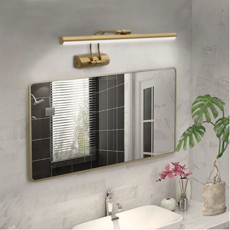 Strop Megapap LED bathroom mirror sconce, metallic in gold color 35cm.