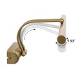 Strop Megapap LED bathroom mirror sconce, metallic in gold color 35cm.