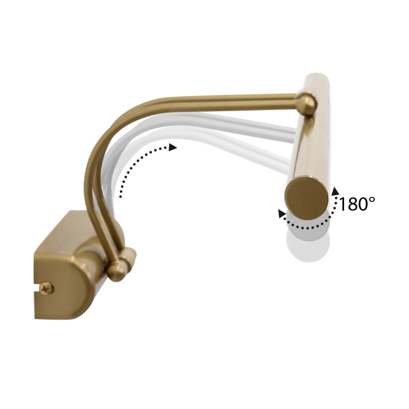 Strop Megapap LED bathroom mirror sconce, metallic in gold color 35cm.